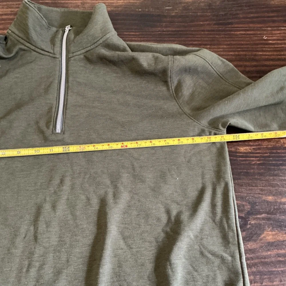 Banana Republic Polartec Quarter Zip Pullover Mens XL Olive Green Fleece Sweater